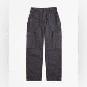 Abercrombie Dark Gray Mid Rise Baggy Utility Pant, size 31 / 12 short